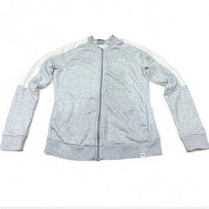 Puma Women's Light Gray Sweat Track Jacket